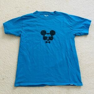 Blue Tee with Cool Mickey Mouse Graphic